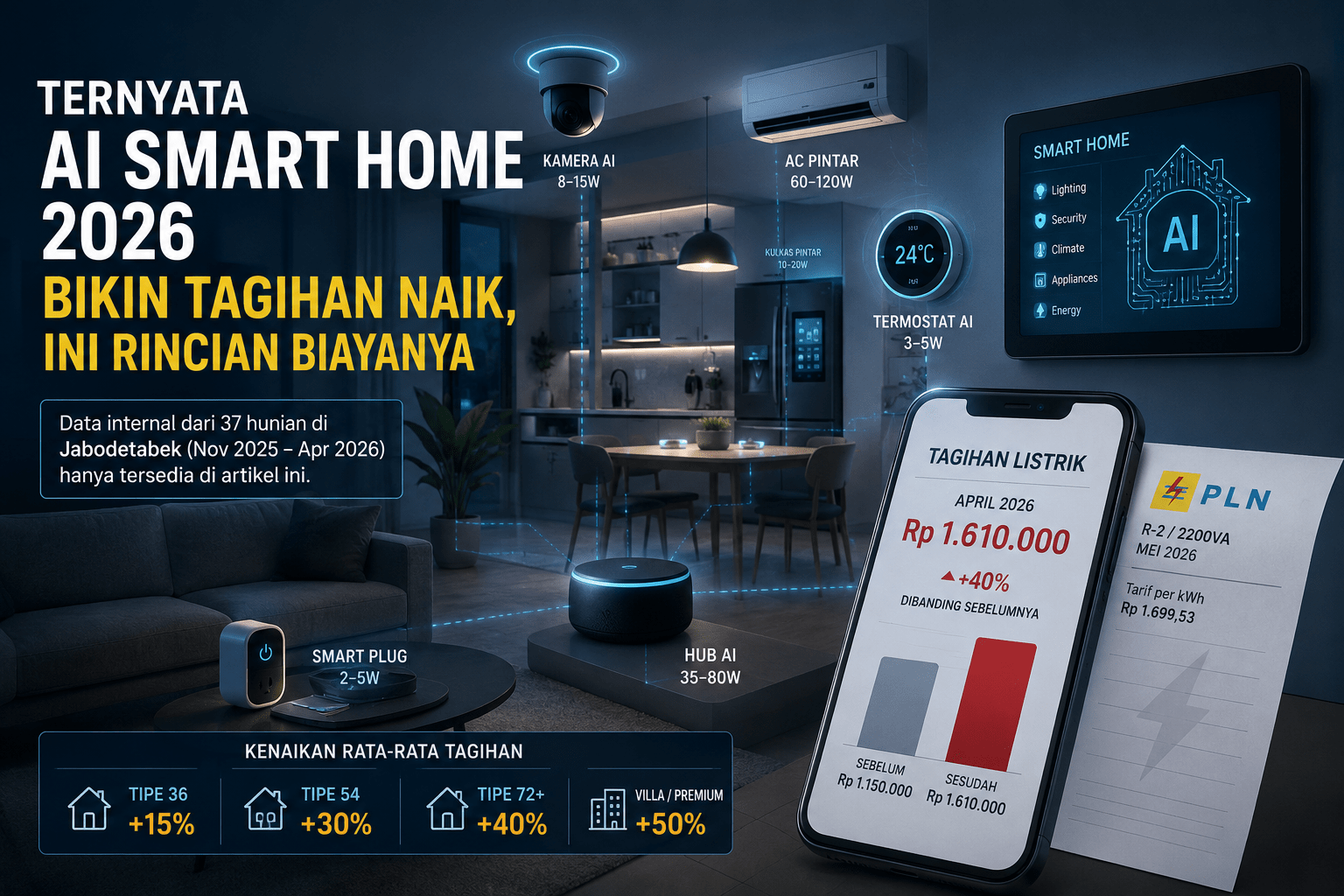 Ternyata AI Smart Home 2026 Bikin Tagihan Naik, Ini Rincian Biayanya