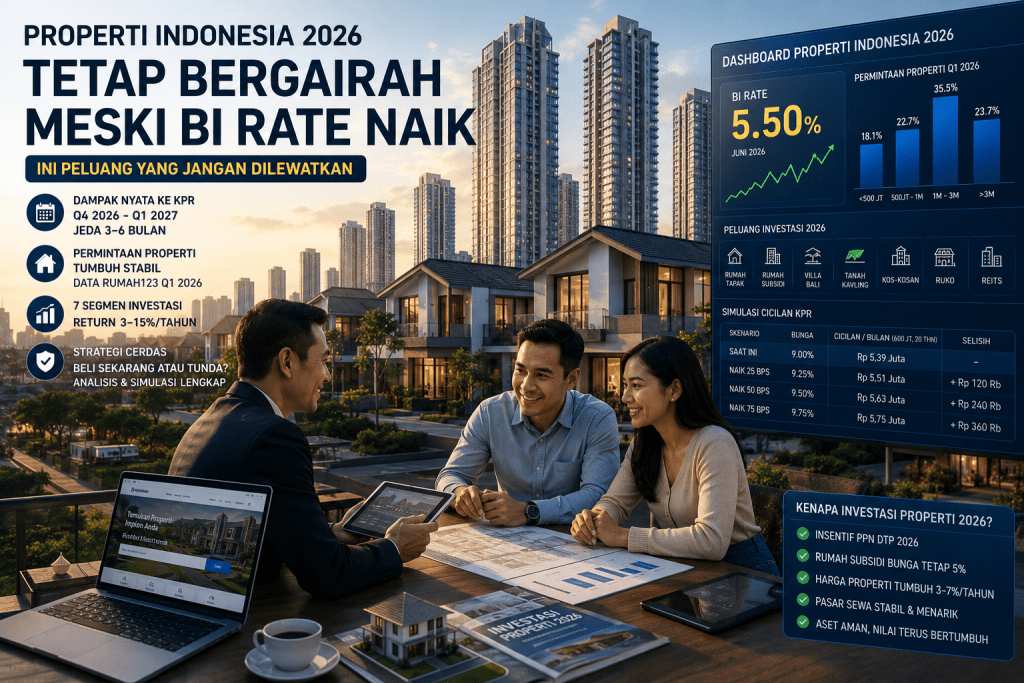 Properti Indonesia 2026 Tetap Bergairah Meski BI Rate Naik, Ini Peluang yang Jangan Dilewatkan