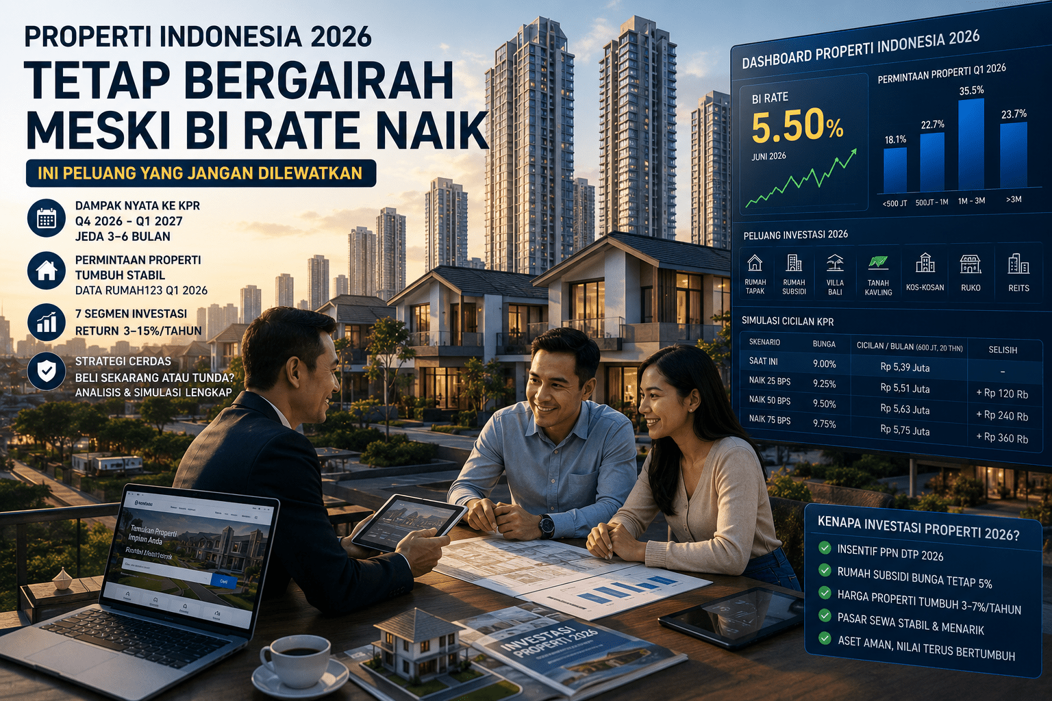 Properti Indonesia 2026 Tetap Bergairah Meski BI Rate Naik, Ini Peluang yang Jangan Dilewatkan